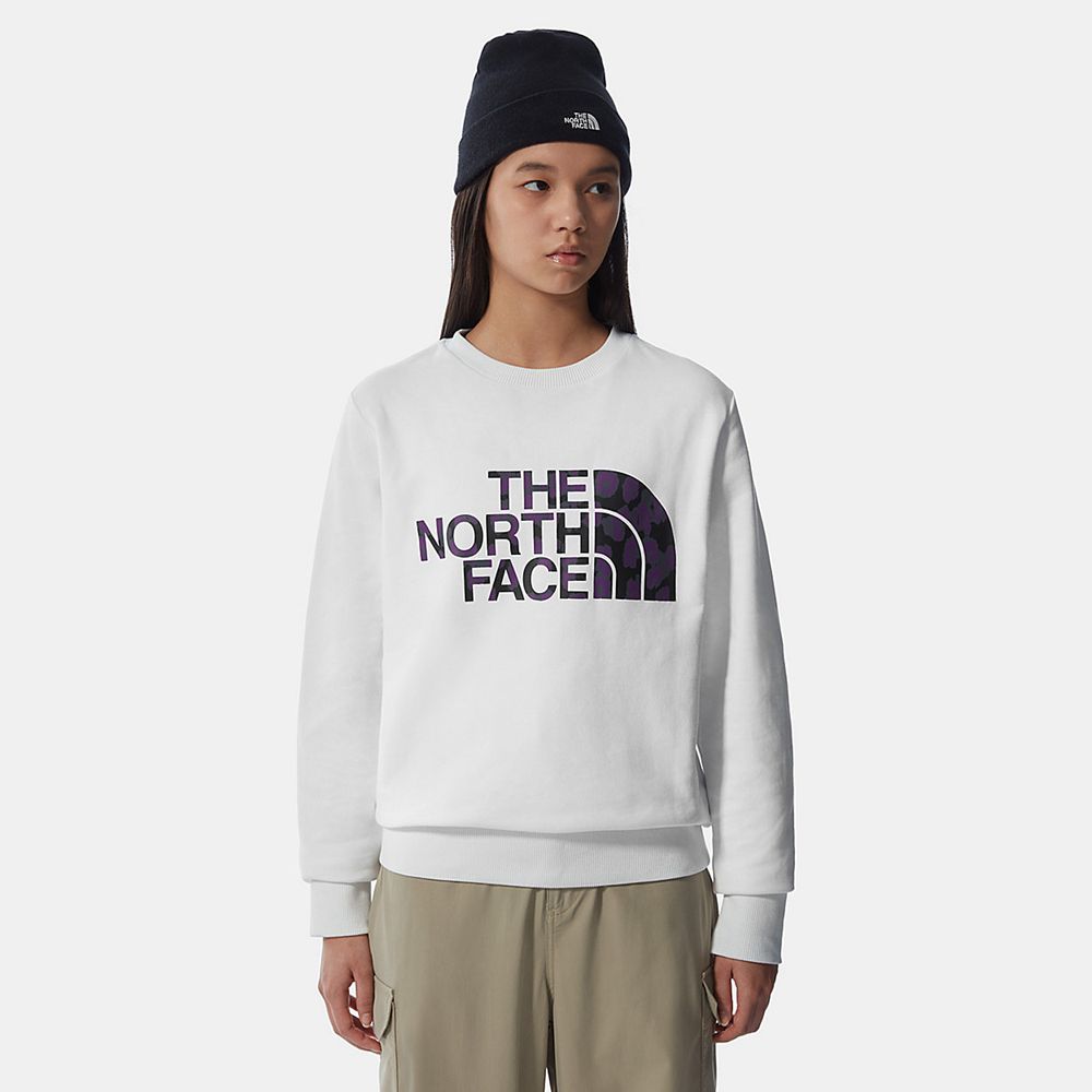 The North Face Sweater Womens Australia - The North Face Standard White / Purple Leopard (YLU-420153